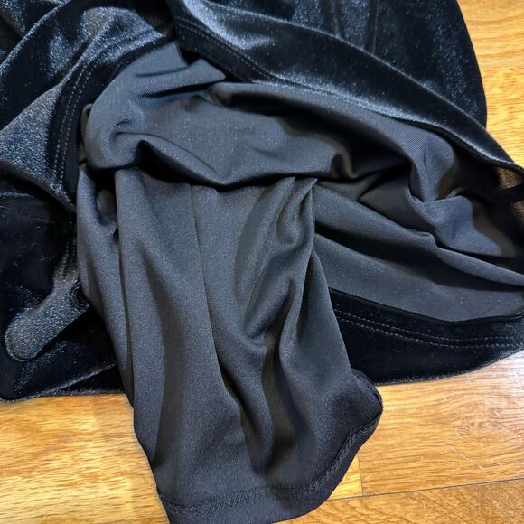 Halogen Womens Medium Black Velvet Midi Straight Pencil Skirt Party Cocktail - Picture 6 of 7